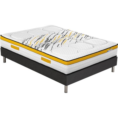 Matelas Rugby + sommier SR15 - 140x190 - Ressorts - Hauteur 29 cm - Ferme (1/5)