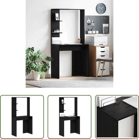 Bureau moderne - Bureau Chêne noir 78,5 x 37 x 154,5 cm Bois d'ingénierie (1/5)