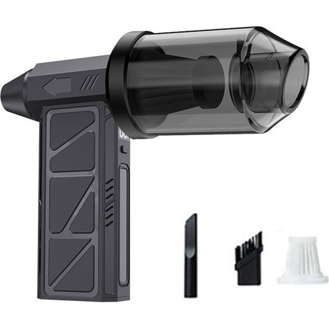 Ventilateur portable mini haute puissance 130 000 tr/min avec éclairage LED, affichage numérique et 4 vitesses, idéal pour le camping et le dépoussiérage.-AquaForge