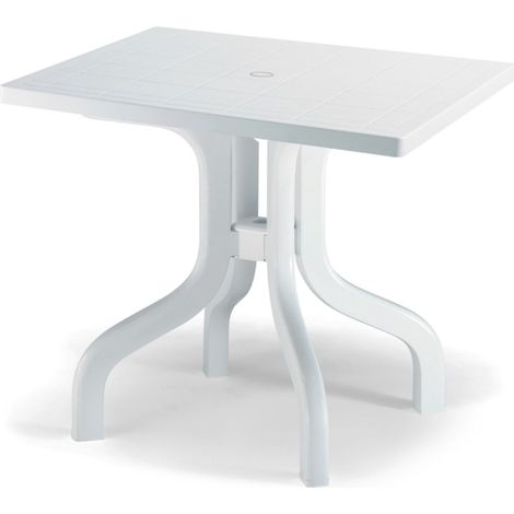 Tavolo resina ribalto bianco 80 x 80 cm (1/2)