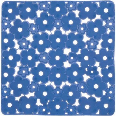 GEDY Tappeto Antiscivolo Margherita Doccia 51X51 Cm Azzurro Trasparente (1/5)