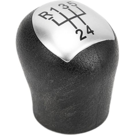 Levier de vitesse auto KANGOO 2006-2008, pommeau de boîte de vitesses argent/noir, résistant à l'usure et à la corrosion, pièce de remplacement robuste. (1/5)