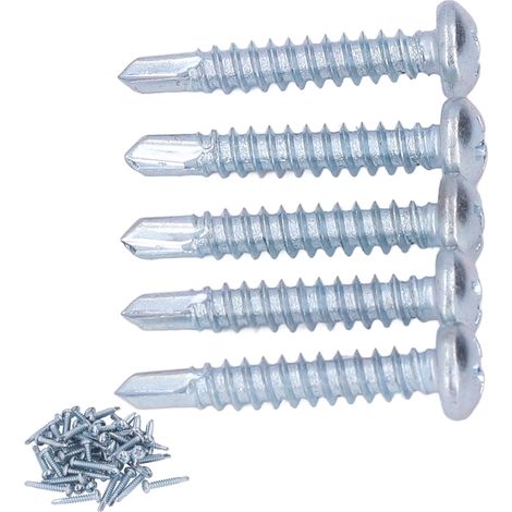 Vis autoperceuses galvanisées 4,2x25mm pour assemblage meuble et travaux bricolage, lot de 50 (1/5)