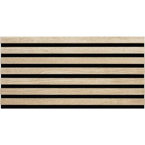 Decoon – Panneau décoratif mural en MDF chêne clair 60 x 30 cm – Épaisseur 1 cm – Pose facile – Améliore l'acoustique