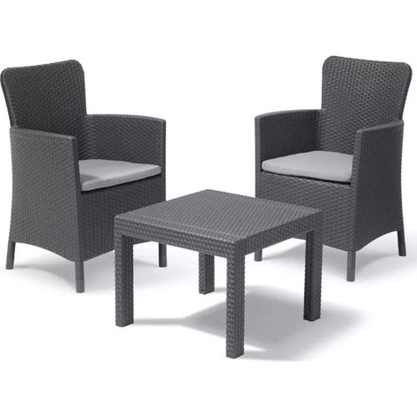Set da Giardino 3 Pezzi in Rattan Sintetico con Cuscini Colore 3 2600318 (1/4)
