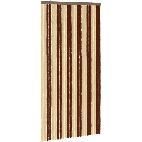 Insektenschutzvorhang Chenille Braun und Beige 100 x 200 cm vidaXL (1/5)
