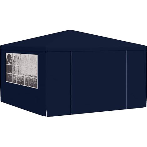 Tente de réception, Pavillon, Pergola, Tente de jardin, avec parois latérales 4x4 m Bleu 90 g/m² OIB3041E (1/5)