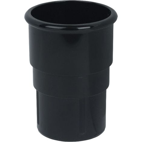 FloPlast 50mm Downpipe Connector - Black, Easy Installation
