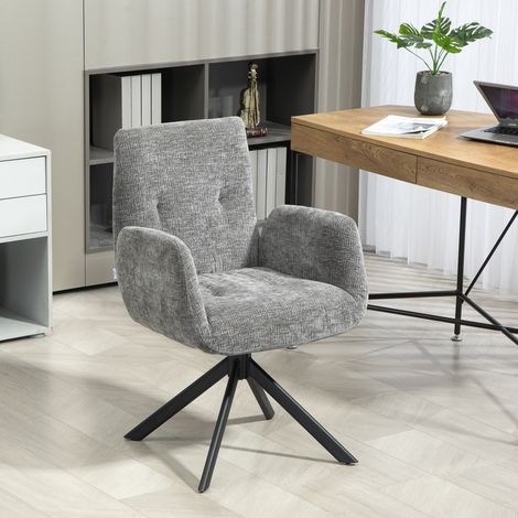 Polstersessel, Akzentsessel, modernes Design, drehbar, bis 120 kg, Dunkelgrau