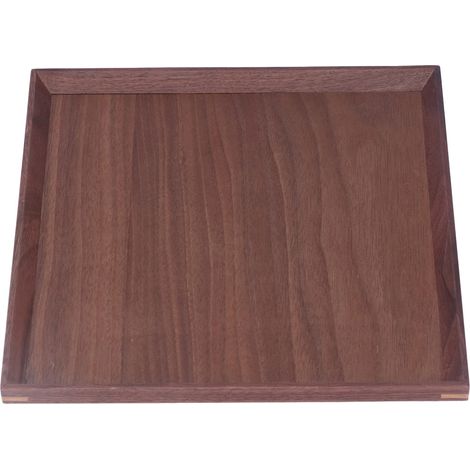 Plateau de service carré en noyer noir style rétro chinois pour table