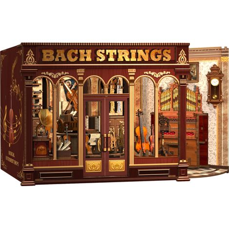 Bücher-Ecke-Kit, DIY-Montage, LED-Beleuchtungsfunktion, Bach-Saiten (1/2)