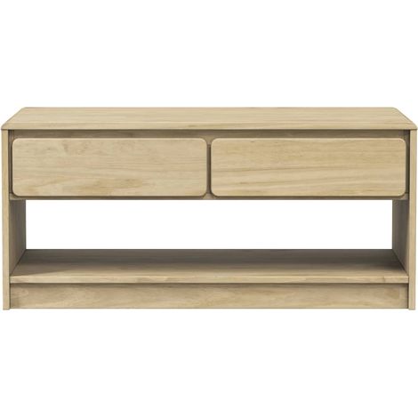 Table basse SAUDA chêne 99x55x45 bois de pin massif (1/5)
