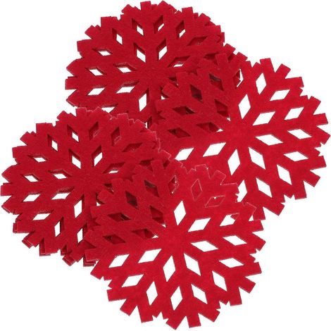 Ensemble de 40 sets de table décoratifs de Noël en forme de flocons de neige pour fondue chinoise (1/5)