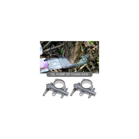 Pompa dell'olio per motosega, 2 pezzi, con ingranaggio a vite senza fine, compatibile con motoseghe da 25cc/38cc, ricambio per utensili elettrici da esterno - Crezuo