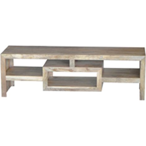 Yoga Large Plazma Unit - Mango Wood - L40 x W145 x H45 cm - Light Finish