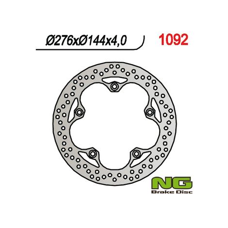 Disco de freno delantero NG para Honda CBF 250/CBR 125R 2004-2017, 276 mm, 5x10,5 mm