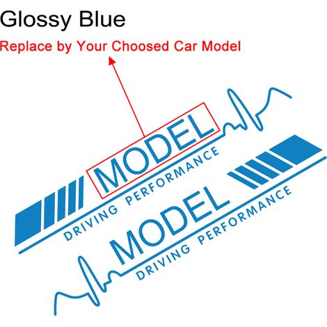 (Pour FIGO - Bleu brillant) Compatible avec les accessoires Ford - Autocollant latéral de portière de voiture (1/5)
