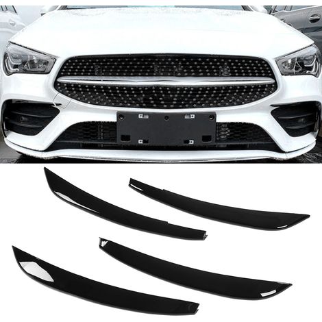 Ensemble de 4 garnitures de calandre de pare-chocs avant (noir brillant) pour Mercedes Benz CLA C118 W118 AMG-Line (ZST-204) (1/5)