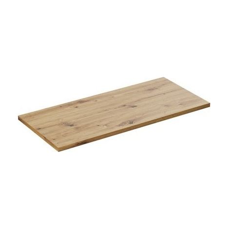 Plan für Waschtischunterbau BRAZZA – 100 cm – Helles Eichenholz – Dicke 2,5 cm – Zum Auflegen