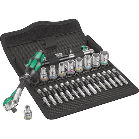 Wera, Kit con cricchetto Zyklop Speed, metrico, 1/4 28 pz. - 5004016001 (1/4)