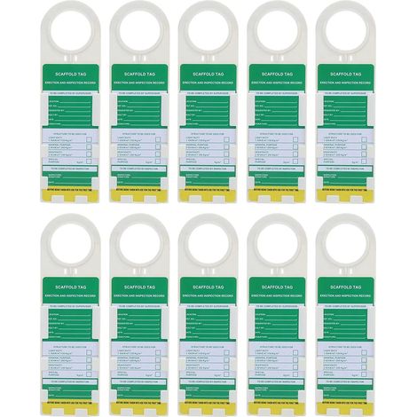 Etiquettes D'échafaudage 10PCS Porte-étiquette D'échafaudage Étiquettes de sécurité D'échafaudage Porte-étiquette D'échafaudage ABS Étiquette D'échafaudage (1/5)