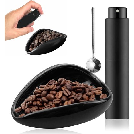Keramikmessbecher für Kaffeebohnen, Messtablett mit RDT-Flasche, Verdampfer, Kaffeezubehör geeignet für Teestuben, Hotels und Restaurants.