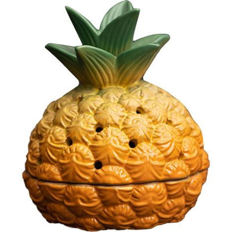 Encensoir Décoratif Ananas en Céramique pour Cônes, Orange (1/5)