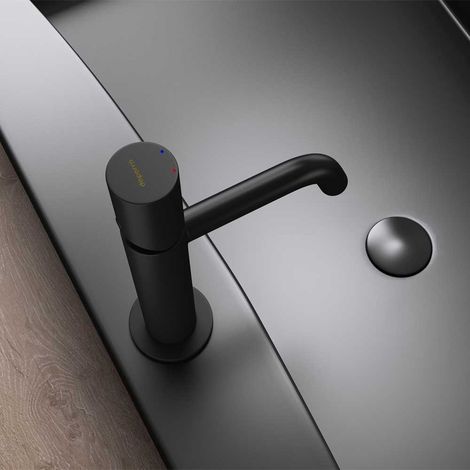 Monobloc Basin Mixer Tap - Bubbler Spout Bathroom Sink Faucet (1/3)