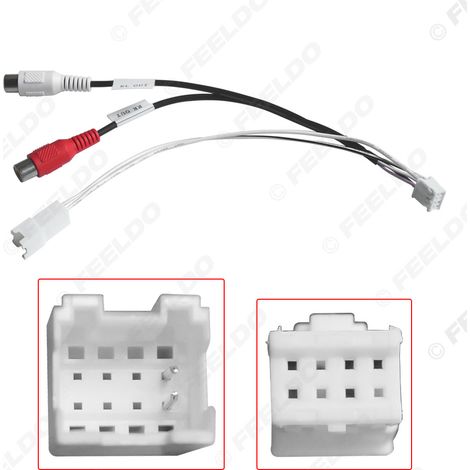 Système de navigation Android grand écran 9/10 pouces avec adaptateur de câble audio 8 broches conservant l'interface CAN RX/TX