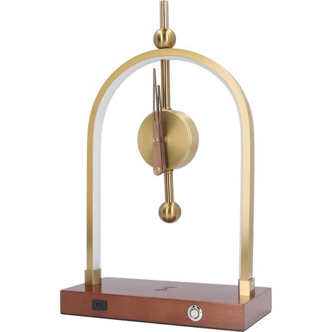 Lampe de bureau LED silencieuse avec horloge et chargeur sans fil, éclairage moderne et réglable pour chambre ou bureau, prise UE 100-240 V (1/5)