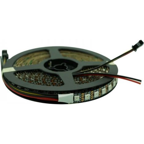 Striscia LED SPI WS2815 RGB 12V 96 LED/m PCB Nero 3OZ 5m Indirizzabile Ogni Singolo LED
