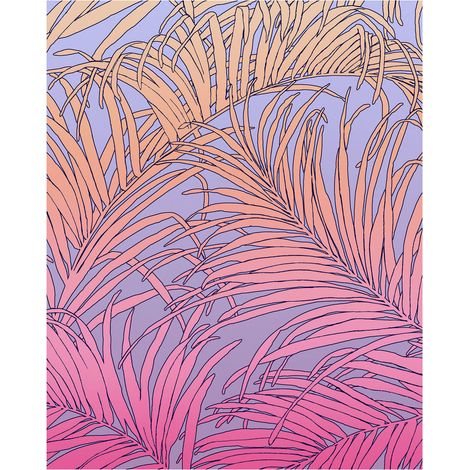 Komar Wandtapete - Palm Foglie - 250 x 200 cm - Vlies Digitaldruck - Mediterran Modern (1/5)