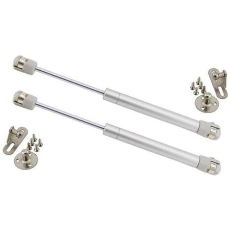 Lot de 2 vérins à gaz 80 N, vérins hydrauliques pour armoire, bras pneumatiques pour portes d'armoires de cuisine, amortisseurs pour charnières d'armoires de cuisine, vérins à gaz silencieux (1/4)