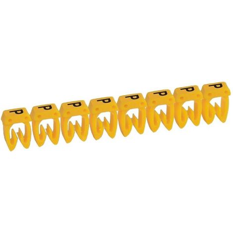 300 Repères CAB 3 pour filerie 1,5mm² à 2,5mm² avec lettre majuscule P LEGRAND 038345 (1/2)
