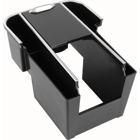 Boîte de rangement multifonctionnelle pour accoudoir, compatible avec Land Rover Discovery Sport 2020, style fibre de carbone (1/5)