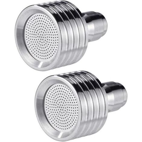 Lot de 2 embouts de buse de nettoyeur haute pression avec connexion rapide de 6,35 mm en métal pour nettoyage de voiture, buse de tuyau d'arrosage en acier inoxydable(0.3mm) (1/5)