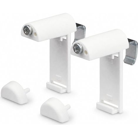Support Serrage Court avec Support métallique,8 pièces, pour Store Enrouleur Klemmfix/Double/Duo, sans perçage pour Le Serrage, comme Accessoire Suspension, Fixation sur la fenêtre en PVC (1/5)