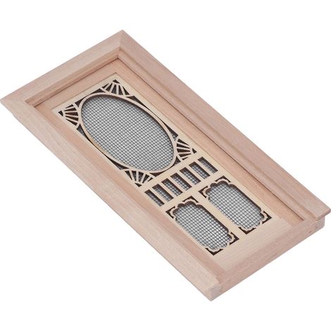 Porte moustiquaire en bouleau pour maison de poupée, échelle 1:12, modèle réduit de meuble de maison de poupée finition naturelle à monter soi-même (1/5)