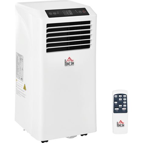 Climatiseur portable 3 en 1, avec télécommande, 9 000 BTU, minuterie 24 h, ABS, blanc (1/5)