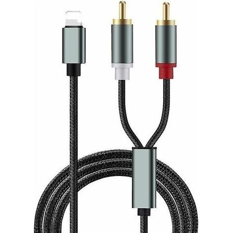Apple-auf-2RCA-Lotus-Kabel, Audiokabel, Lautsprecher, Audioverstärker, iPhone, Handy-Verbindung, bestes Audiokabel (1/5)