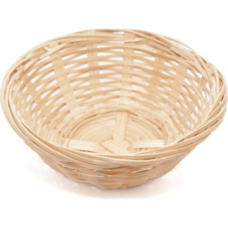 Cestino portapane rotondo in bambù, Ø12,5 cm (kit da 10)