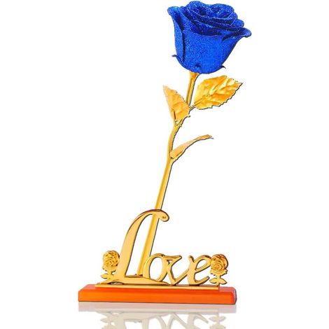MINKUROW Fiori Artificiali Glitterati In Tessuto Non Tessuto Con Rose Di Seta Con Supporto E Confezione Regalo, Ideali Per San Valentino, Compleanno, Anniversario, Natale, Ringraziamento, Festa Della (1/5)