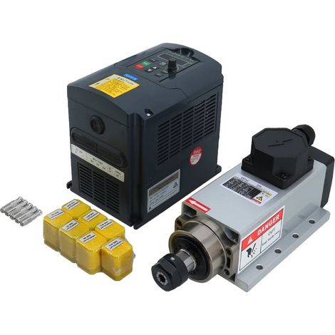 Moteur de broche CNC, 1,5 kW, 24000 tr/min, Boîte noire (1/2)