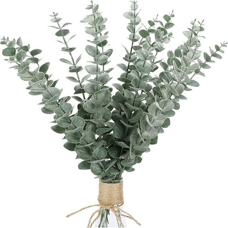 Feuilles Artificielles - Tiges Vertes 38 cm - Pour Composition Florale Vase Centre de Table Mariage - 20 Pièces (1/5)