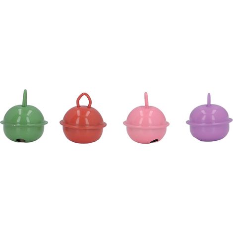 40 petites clochettes roses, vertes, violettes et rouges pour décorations de Noël, loisirs créatifs, bijoux, porte-clés, pendentifs et animaux de compagnie. (1/5)