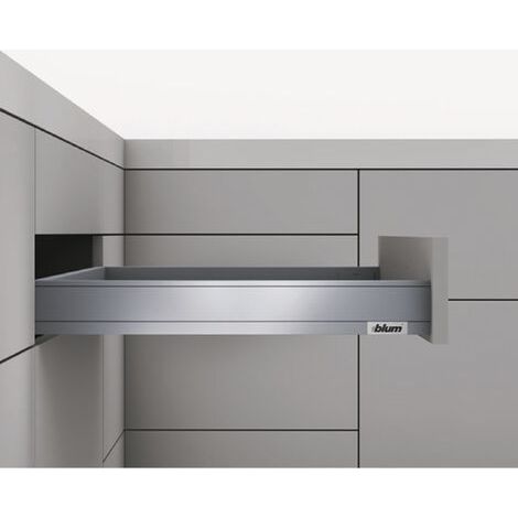 Blum Legrabox pure H N Schubladenschienen Set  1 Paar 40kg 400mm  Tip On Vollauszug seidenweiß Set (1/5)