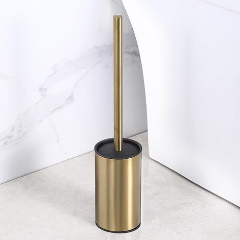 Stainless Steel Toilet Brush Holder Bathroom Cleaner Gold (1/5)