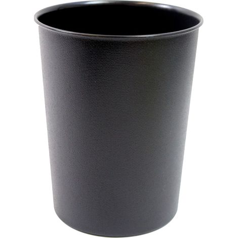 Quality Vibrance Black Lightweight Plastic Waste Paper Basket Bin