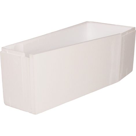 Calmwaters® Wannenträger 160 x 70 cm Essential Small, Passend für Eck-Badewanne 160x70 cm, Linke Ausführung, Styroporträger, Schall- und wärmedämmend, Direkt verfliesbar, Weiß, 03AX4977 (1/5)