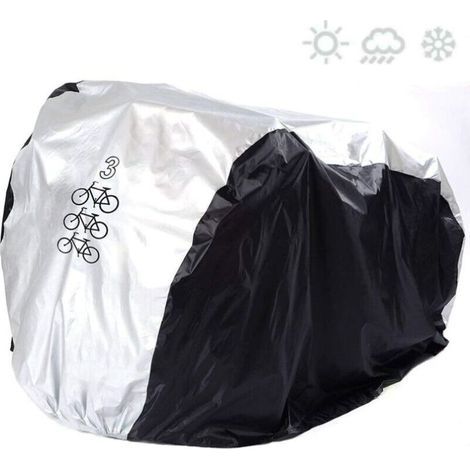 Housse de vélo pour 3 vélos - Étanche - Résistante à la poussière - Protection UV (1/3)